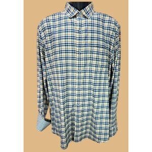 Johnston & Murphy Mens Performance Plaid Shirt Large